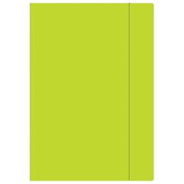 Teczka kartonowa na gumkę A4+ limonkowa Interdruk (TEGUFLUOL)