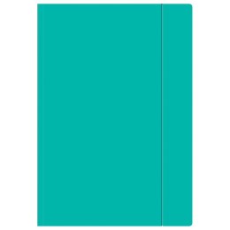 Teczka kartonowa na gumkę A4+ turkusowy Interdruk (TEGUFLUOT)