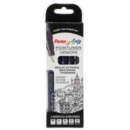 Cienkopis POINTLINER wkład czarne mixmm 1kol. Pentel (XBLW355C)