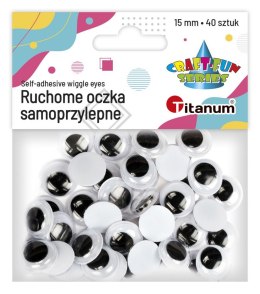 Oczka Titanum Craft-Fun Series samoprzylepne 15mm 40 szt