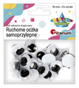Oczka Titanum Craft-Fun Series samoprzylepne 18mm 24 szt