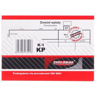Druk samokopiujący A6 KP dowód wpłaty 100k. Stolgraf (K1)