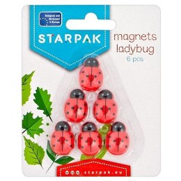 Magnes Starpak biedronki - czerwony [mm:] 15x25 (438886) 6 sztuk