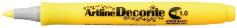 Marker permanentny decorite wkład żółty 1,0mm pędzelek końcówka Artline (AR-033 7 2)