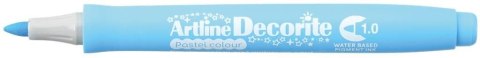Marker permanentny pastelowy decorite wkład niebieski 1,0mm pędzelek końcówka Artline (AR-033 1 4)