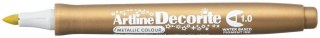 Marker permanentny złoty metaliczny decorite wkład złoty 1,0mm pędzelek końcówka Artline (AR-033 9 6)