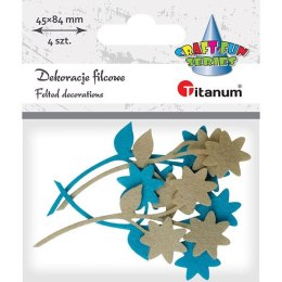 Ozdoba filcowa Titanum Craft-Fun Series kwiaty z gałązką (19YJ-006)