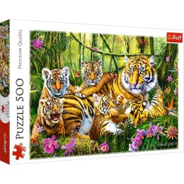 Puzzle Trefl Rodzina tygrysów 500 el. (37350)