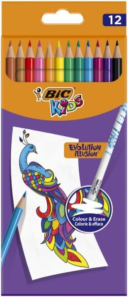 Kredki ołówkowe Bic Kids ILLUSION 12 kol. (989683)