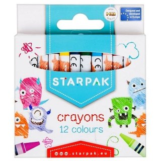 Kredki ołówkowe woskowe 12 kol. Starpak (397929)