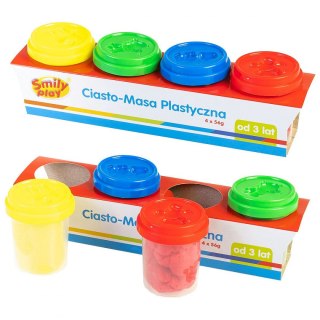 Plastelina 4 kol. 4 tuby ciasto-masa mix 56g Smily Play (SP83347)