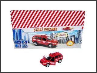 Samochód strażacki z napędem , z otwieranymi drzwiami , ze światłem oraz z dźwiękami Hipo (HKG098)