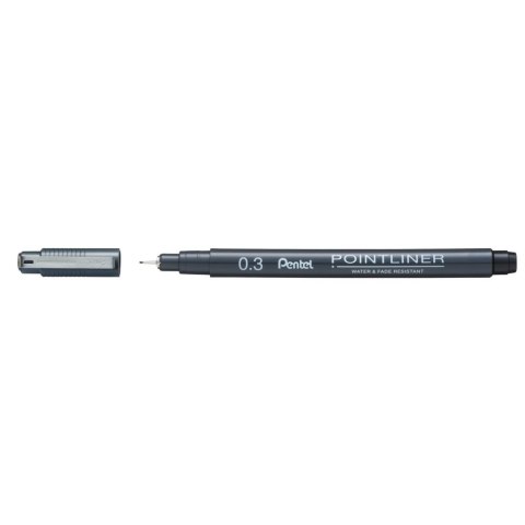 Cienkopis Pentel POINTLINER, czarny 0,3mm 1kol. (S20P-3A)