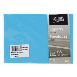 Koperta gładki niebieski k 150 B6 - niebieska [mm:] 125x176 (280852) 10 sztuk