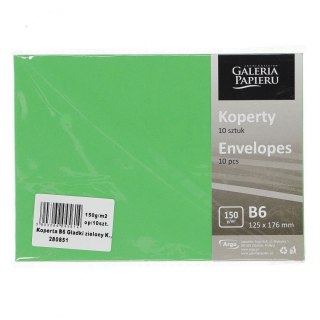 Koperta B6 gładki zielony k 150 zielona [mm:] 125x176 (280851) 10 sztuk