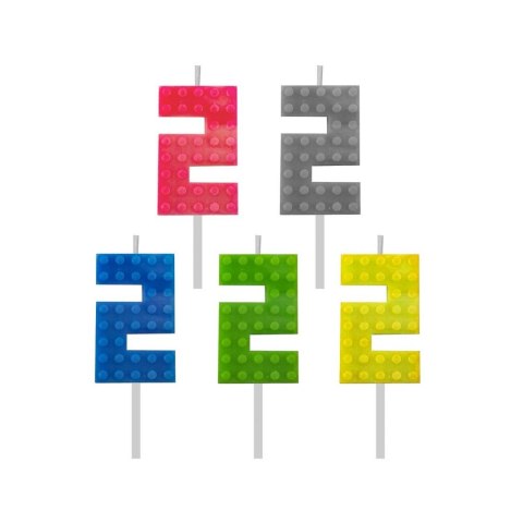 Świeczka urodzinowa Godan klocki numer 2 (7C-SUK2) Świeczka urodzinowa Godan klocki numer 2 (7C-SUK2)