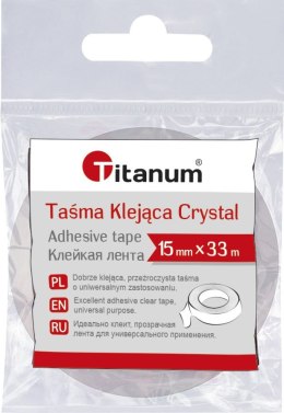 Taśma biurowa Titanum Crystal 15mm 33m