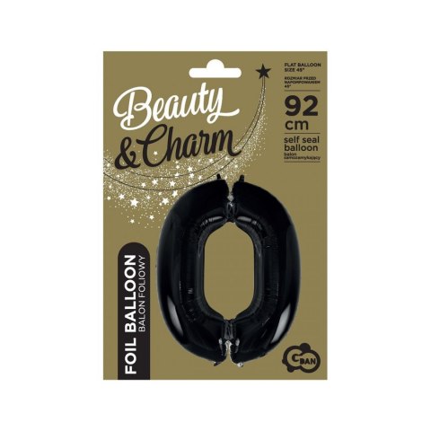 Balon foliowy cyfra 0 CZARNA 45cal Godan (FG-C85CZ0)