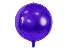 Balon foliowy Partydeco Kula, 40cm, fioletowy 16cal (FB13M-014)