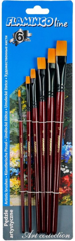 Pędzel Art Collection zestaw 6 szt. Flamingo Line (PA-06)