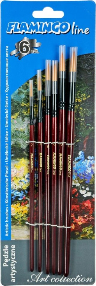 Pędzel Art Collection zestaw 6 szt. Flamingo Line (PA-07)