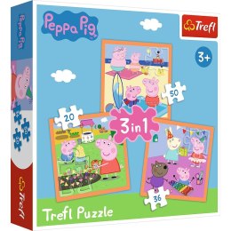Puzzle Trefl Pomysłowa Świnka Peppa 3w1 el. (34852)