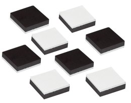 Magnes Titanum Craft-Fun Series kwadraty samoprzylepne - czarne [mm:] 12,4x12,4 8 sztuk