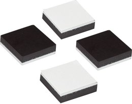 Magnes Titanum Craft-Fun Series kwadraty samoprzylepne - czarne [mm:] 25,4x25,4 4 sztuk