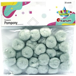 Pompony Titanum Craft-Fun Series szary 30 szt (21005)