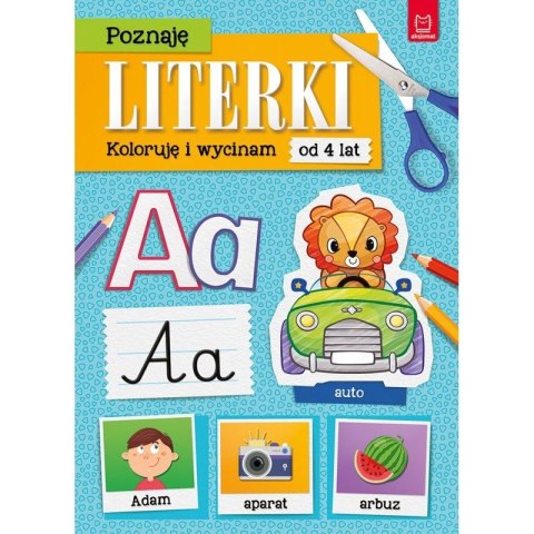 Książeczka edukacyjna Poznaję literki. Koloruję i wycinam Aksjomat