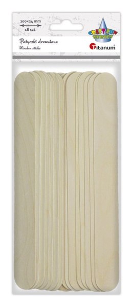 Ozdoba drewniana Titanum Craft-Fun Series Patyczki naturalne 24x200mm (171200)