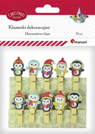 Ozdoba drewniana Craft-Fun Series klamerki Pingwiny Titanum (MTCR-WDC978)
