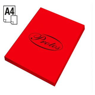 Papier kolorowy A4 czerwony 50k. 160g Protos