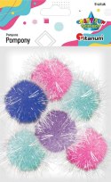 Pompony Titanum Craft-Fun Series Brokatowane mix 6 szt (20TH1020-19)