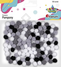 Pompony Titanum Craft-Fun Series poliestrowe szary 120 szt (21TH0514-2)