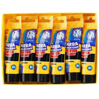 Farby plakatowe kolor: czarny 30ml 1 kolor. Astra