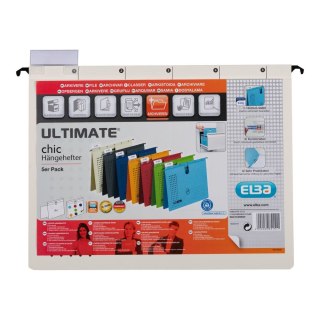 Skoroszyt A4 Chic Ultimate wiszący beżowy karton 230g Elba (100552093)