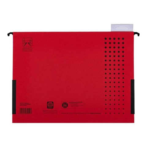 Teczka zawieszkowa Chic Ultimate z płóciennymi bokami A4 czerwony karton 230g Elba (100552105)
