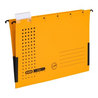 Teczka zawieszkowa A4 Chic Ultimate z płóciennymi bokami żółty karton 230g Elba (100552103)