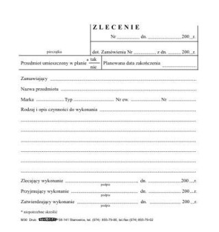 Druk samokopiujący 3/4 A5 zlecenie 100k. Stolgraf (M30)