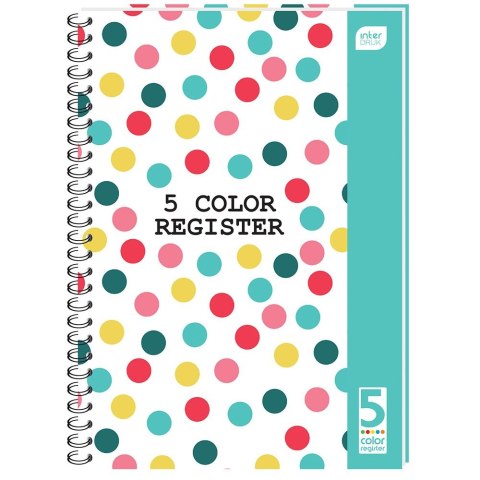 Kołozeszyt (kołonotatnik) A4 100k. 70g krata Interdruk (KOŁOZA4100R)