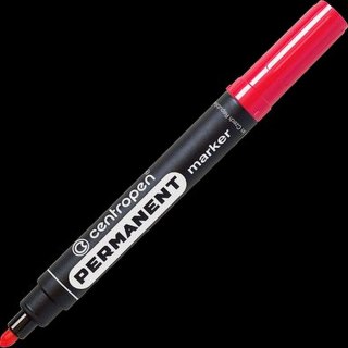 Marker permanentny wkład czerwony 2,5mm okrągła końcówka Centropen (8566)