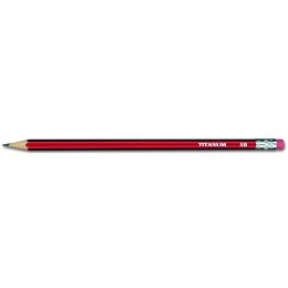 Ołówek techniczny Titanum 5B z gumką 12 szt.