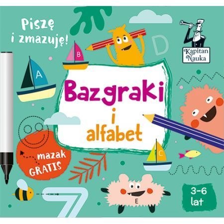 Książeczka edukacyjna Bazgraki Alfabet Kapitan Nauka