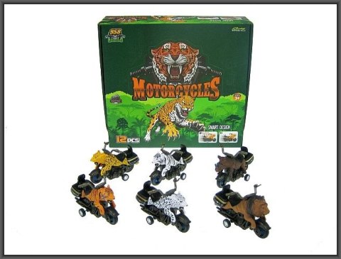 Motocykl Zwierzak 12cm 6-rodzajów Hipo (H12755)