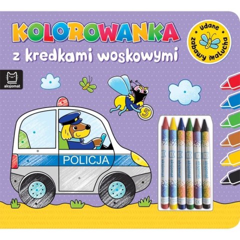 Książeczka edukacyjna Kolorowanka z kredkami woskowymi. Udane zabawy malucha Aksjomat