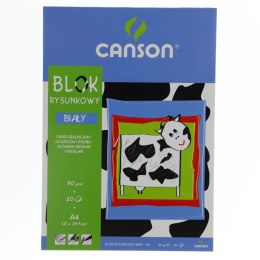 Blok rysunkowy Canson A4 biały 90g 20k (100302694)