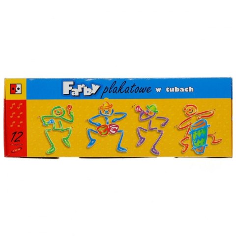Farby plakatowe Spółdzielnia JEDNOŚĆ w tubach kolor: mix 30ml 12 kolor. Farby plakatowe Spółdzielnia JEDNOŚĆ w tubach kolor: mix 30ml 12 kolor.