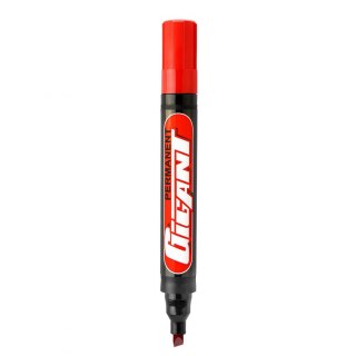 Marker permanentny permanent GIGANT wkład czerwony 1,0-5,0mm ścięta końcówka Kamet (K-1065)