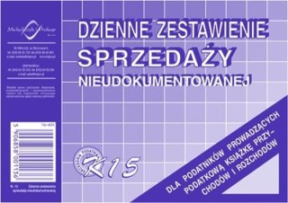 Druk offsetowy A6 DZIENNE ZEST SPRZED NIEUD. K15 50k. Michalczyk i Prokop (K-15)